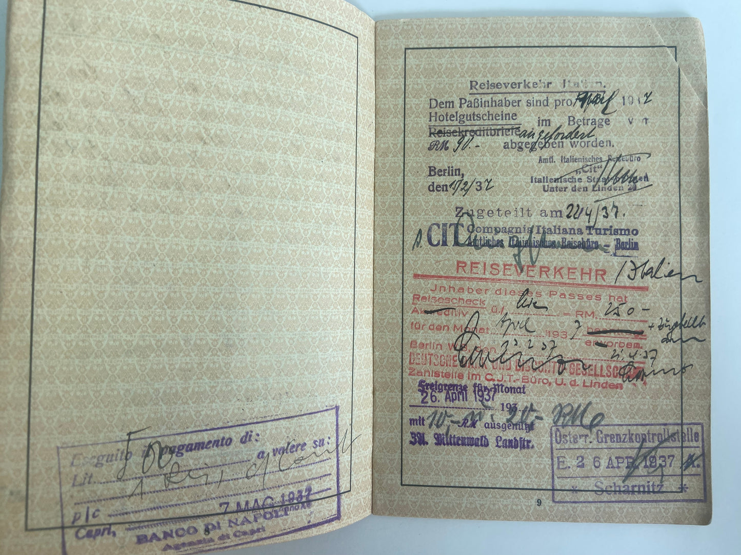 1936 German Imperial Passport