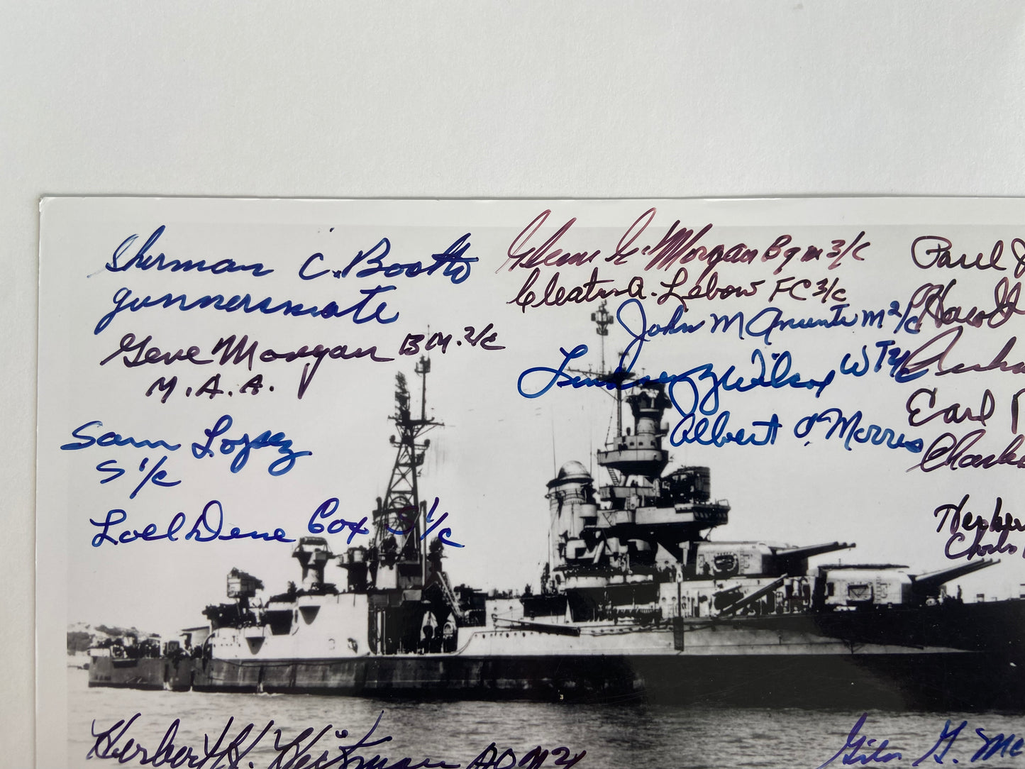 A Rare Photograph of the USS Indianapolis Signed by the Survivors