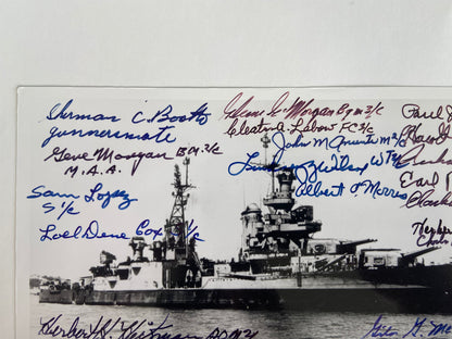 A Rare Photograph of the USS Indianapolis Signed by the Survivors