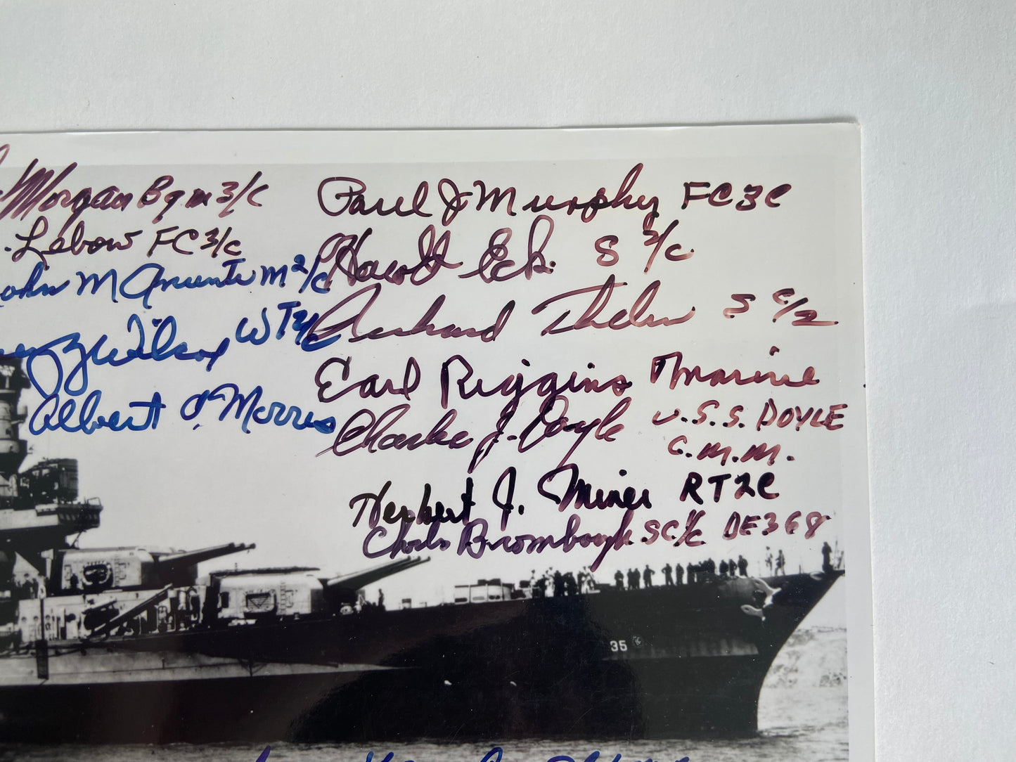 A Rare Photograph of the USS Indianapolis Signed by the Survivors