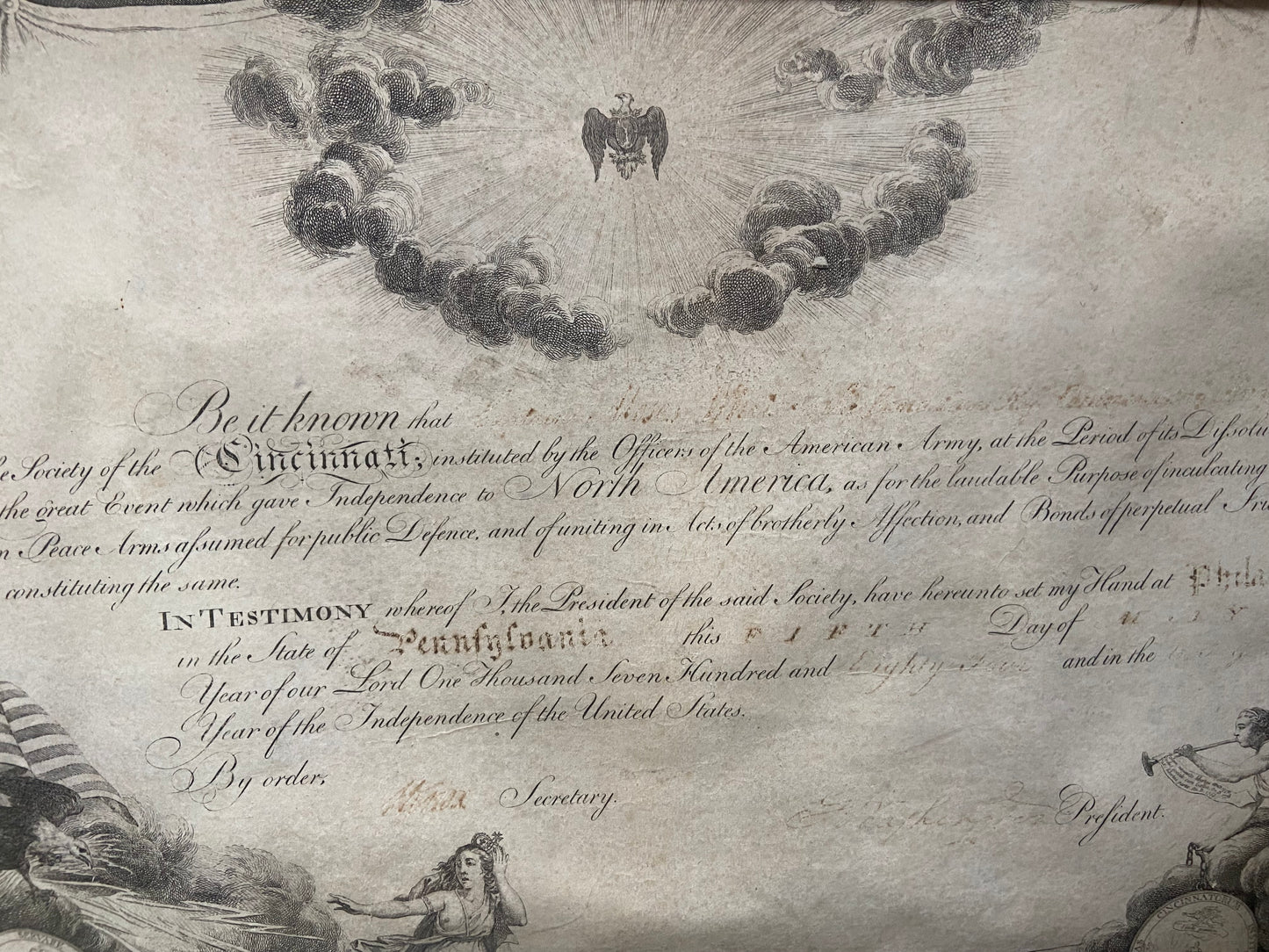 President George Washington and Secretary Henry Knox, Hand Signed Document