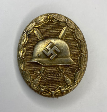 Nazi German WW2 Wound Badge Gold Grade marked "L/22"