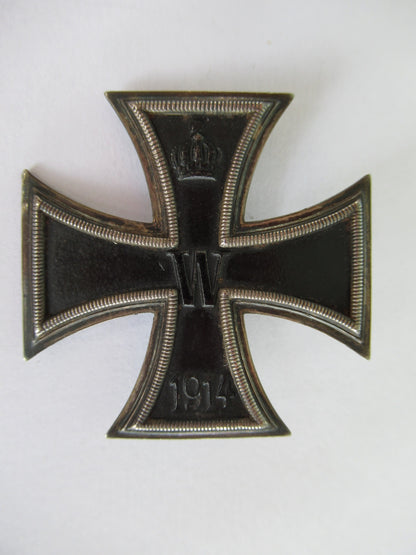 GERMANY WWI IRON CROSS 1914 1ST CLASS. MARKED "CD 800". 13.