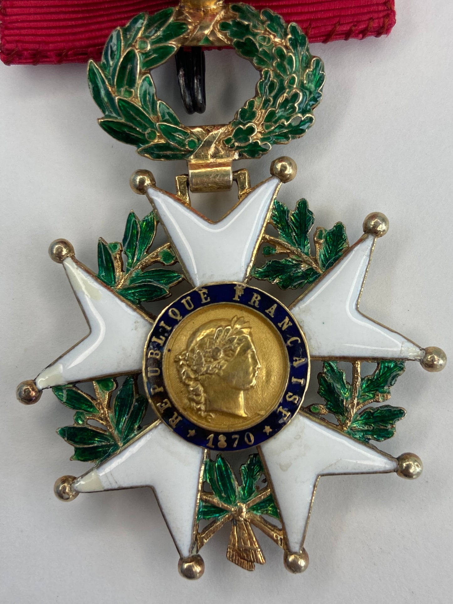 FRANCE ORDER OF THE LEGION OF HONOR OFFICER GRADE. MADE IN GOLD! CASED