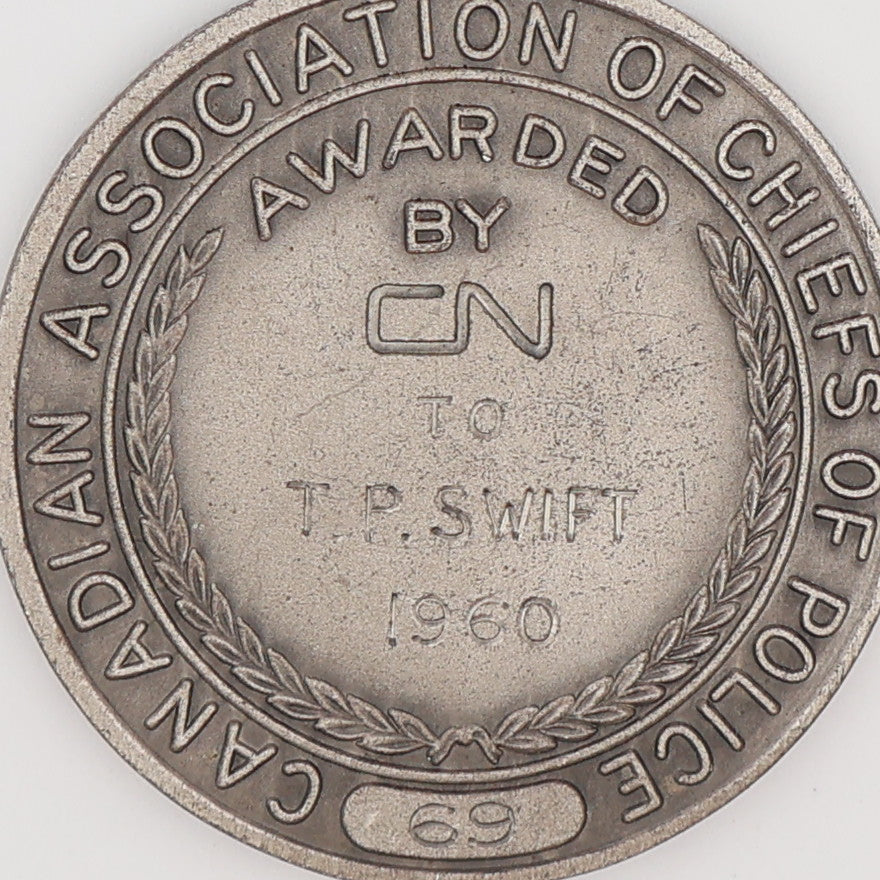 Canada Association of Chiefs of Police Service Medal, 1960, Named, No. 69