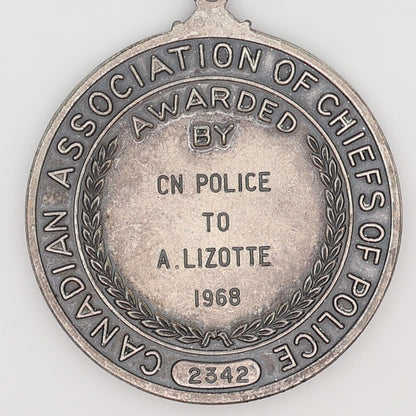 Canada Association of Chiefs of Police Service Medal, 1968, Named, No. 2342