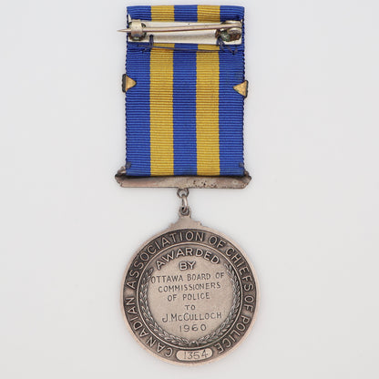 Canada Association of Chiefs of Police Service Medal, 1960, Named, No. 1354