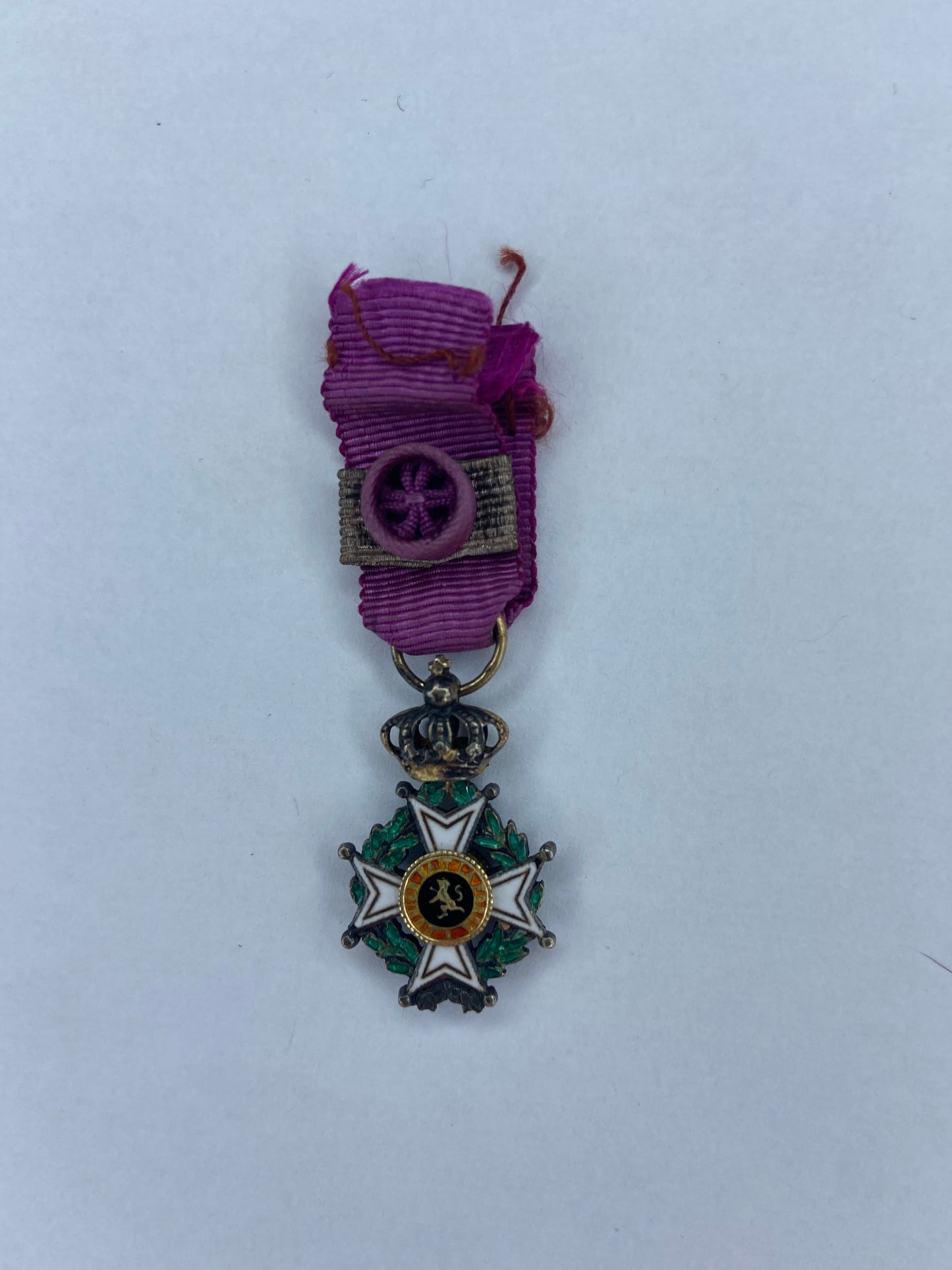 BELGIUM ORDER OF LEOPOLD I GRAND OFFICER GRADE MINIATURE. TYPE 1. RARE!