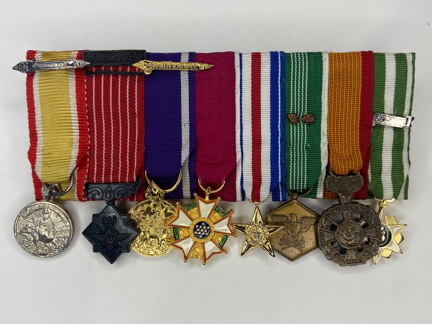 A Thai-American 8 Miniature Medal Bar