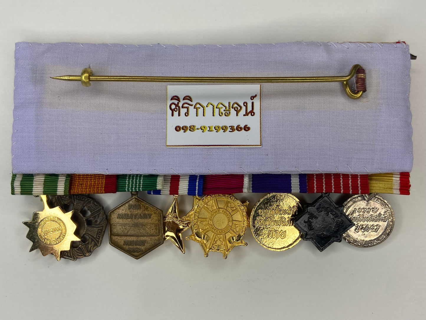 A Thai-American 8 Miniature Medal Bar