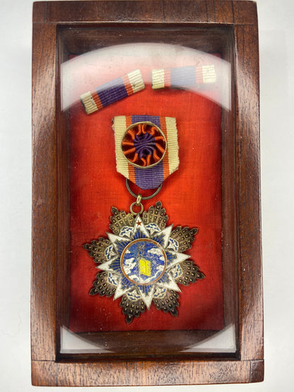 China Order of the Cloud & Banner, 6th Class. Awarded to LT. COL. F.A SCHILLING