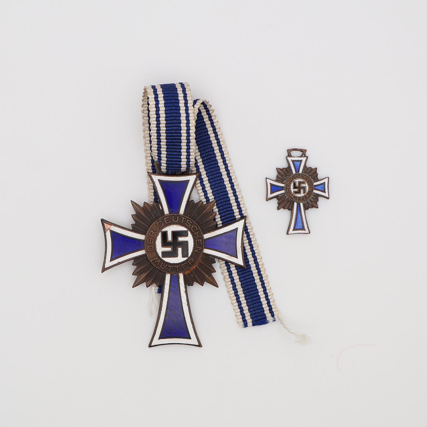 German WWII Bronze Mother's Cross W/ Miniature