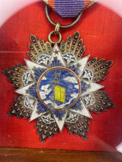 China Order of the Cloud & Banner, 6th Class. Awarded to LT. COL. F.A SCHILLING