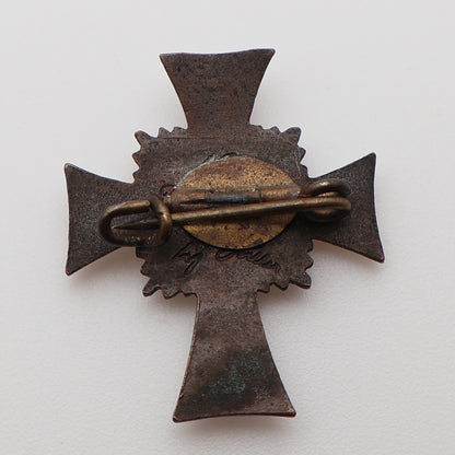 German WWII Bronze Mother's Cross W/ Miniature