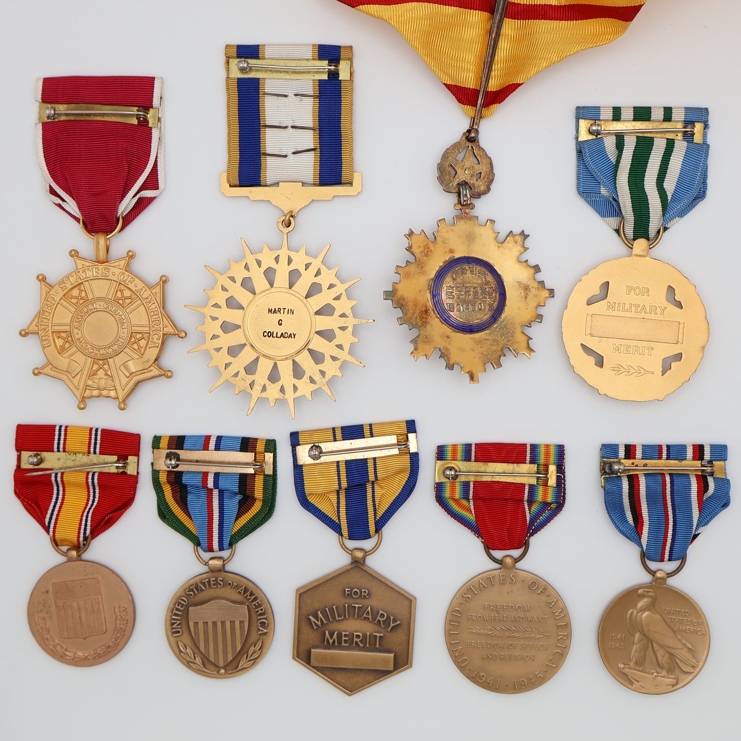 USA Group of 9 Medals Awarded to Air Force General Martin G. Colladay