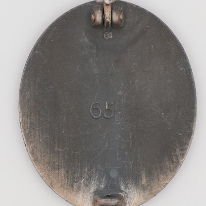 German WWII Silver Wound Badge, Maker Marked 65