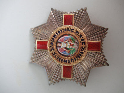 GREAT BRITAIN ORDER OF ST. MICHAEL & ST. GEORGE K.C.M.G. NECK BADGE AND BREAST STAR IN ORIGINAL GARRAD & COMPANY CASE. SILVER/GILT. RR!