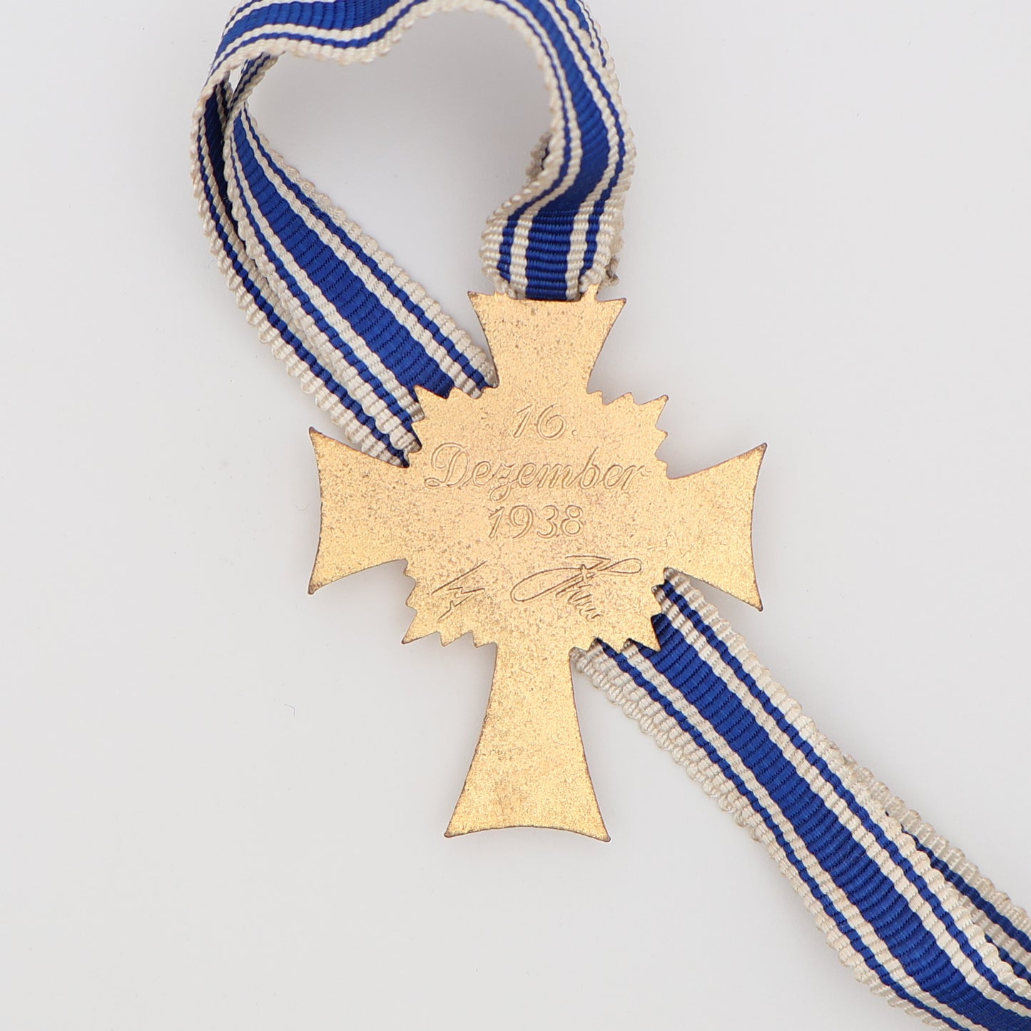 German WWII Gold Mother's Cross, W/ Case & Miniature