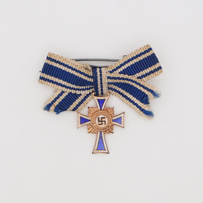 German WWII Gold Mother's Cross, W/ Case & Miniature