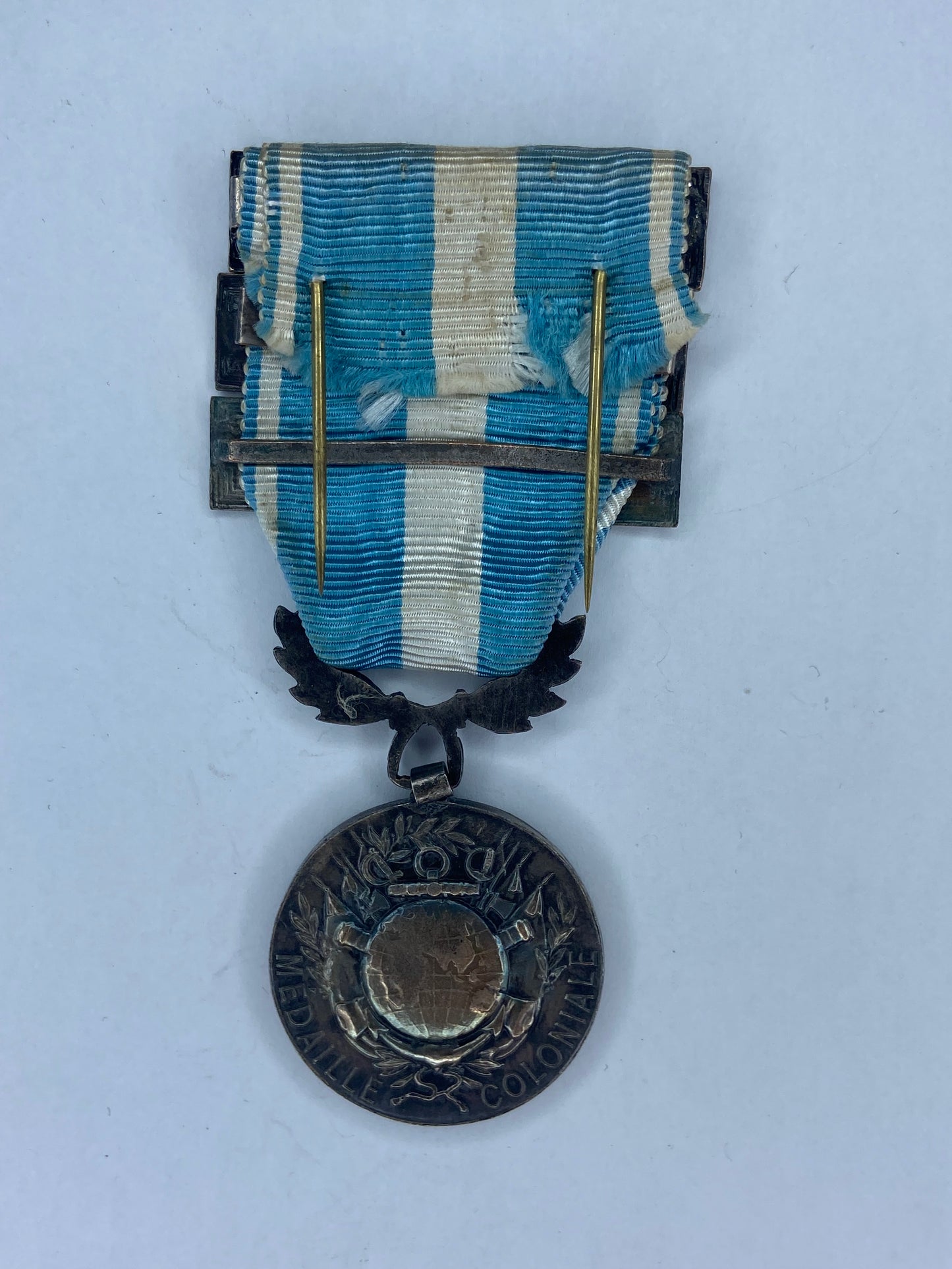 FRANCE COLONIAL MEDAL WITH 3 BARS. ALGERIE, MOROCO, TUNISIE.