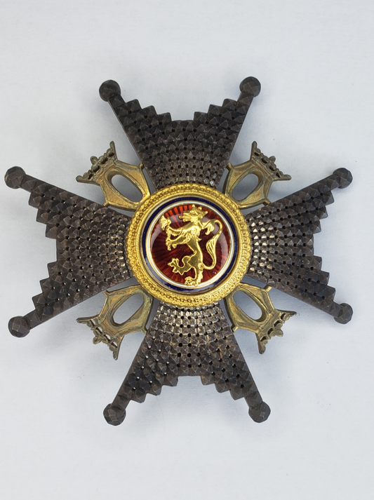 NORWAY ORDER OF St. OLAV COMMANDER BREAST STAR. MADE IN SILVER WITH GOLD CENTER. MADE BY TOSTRUP. RR!