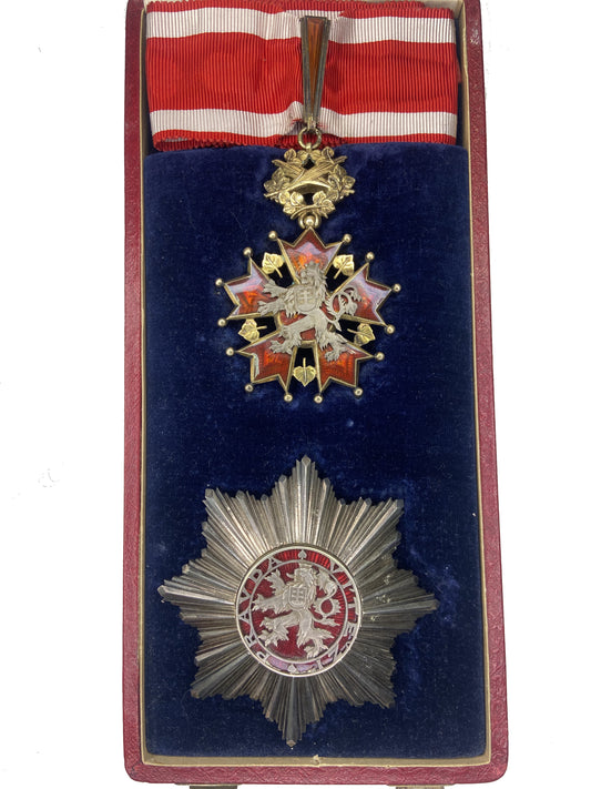 Czechoslovakia Order of the White Lion I Class Set