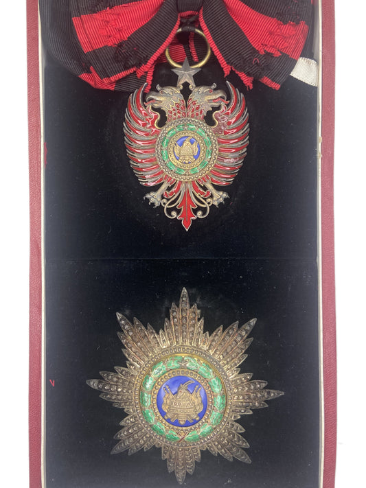 Albania Order of Skanderbeg Type 1 Grand Cross Set