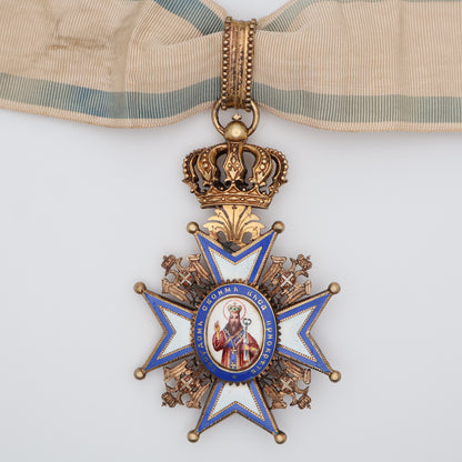 Serbia Order of St. Sava Type I Commander Grade Neck Badge