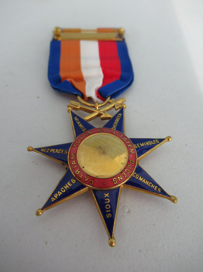 USA SOCIETY BADGE MEDAL FOR INDIAN WARS. NOT NAMED. VERY RARE!