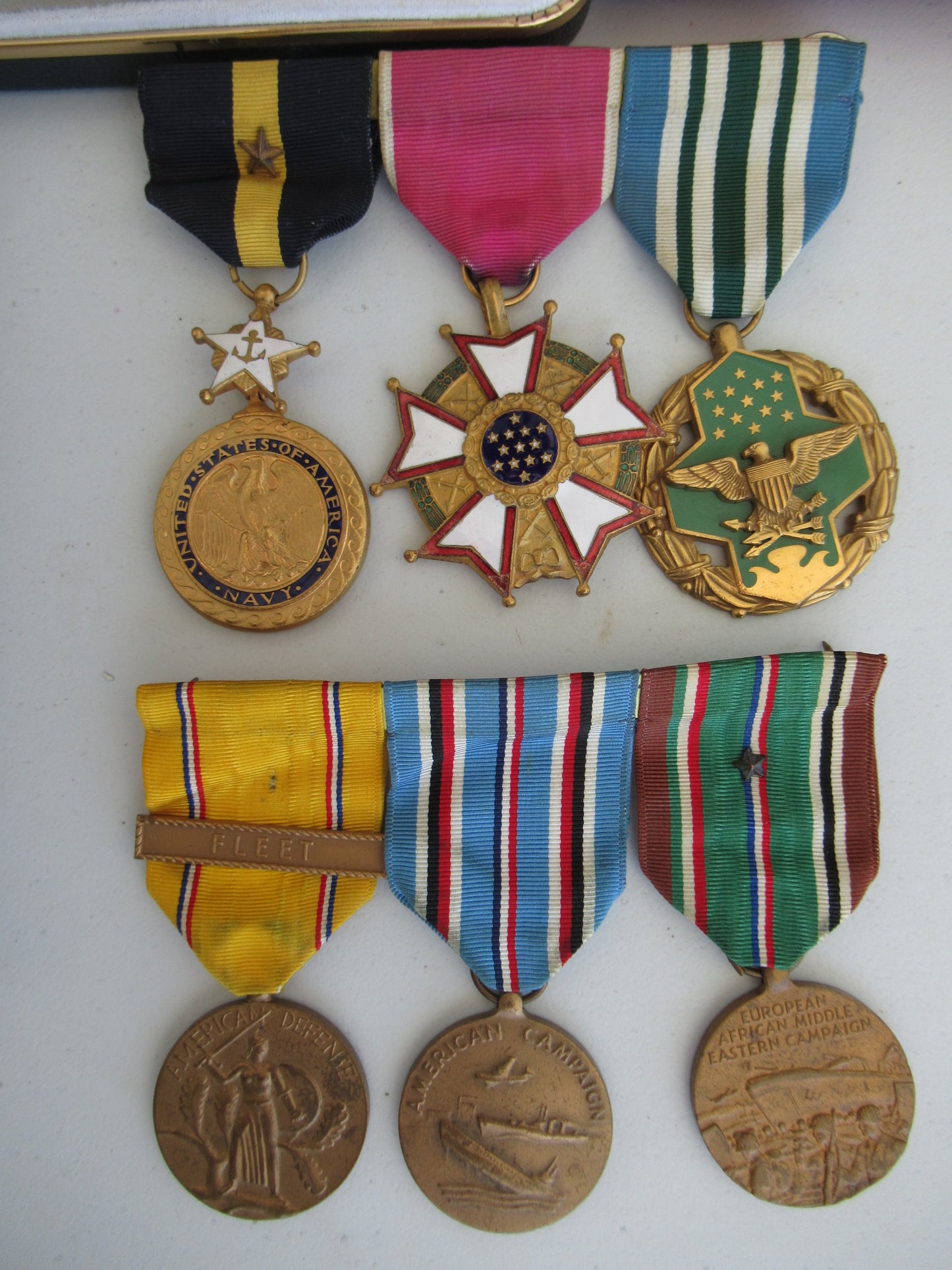 USA GROUP OF MEDALS DOCUMENTS BELONGING TO ADMIRAL RICHARD G COLBERT.