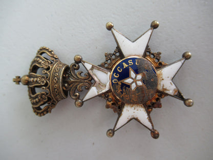 Sweden Order Of The North Star Knight grade. Silver. Some enamel damage.