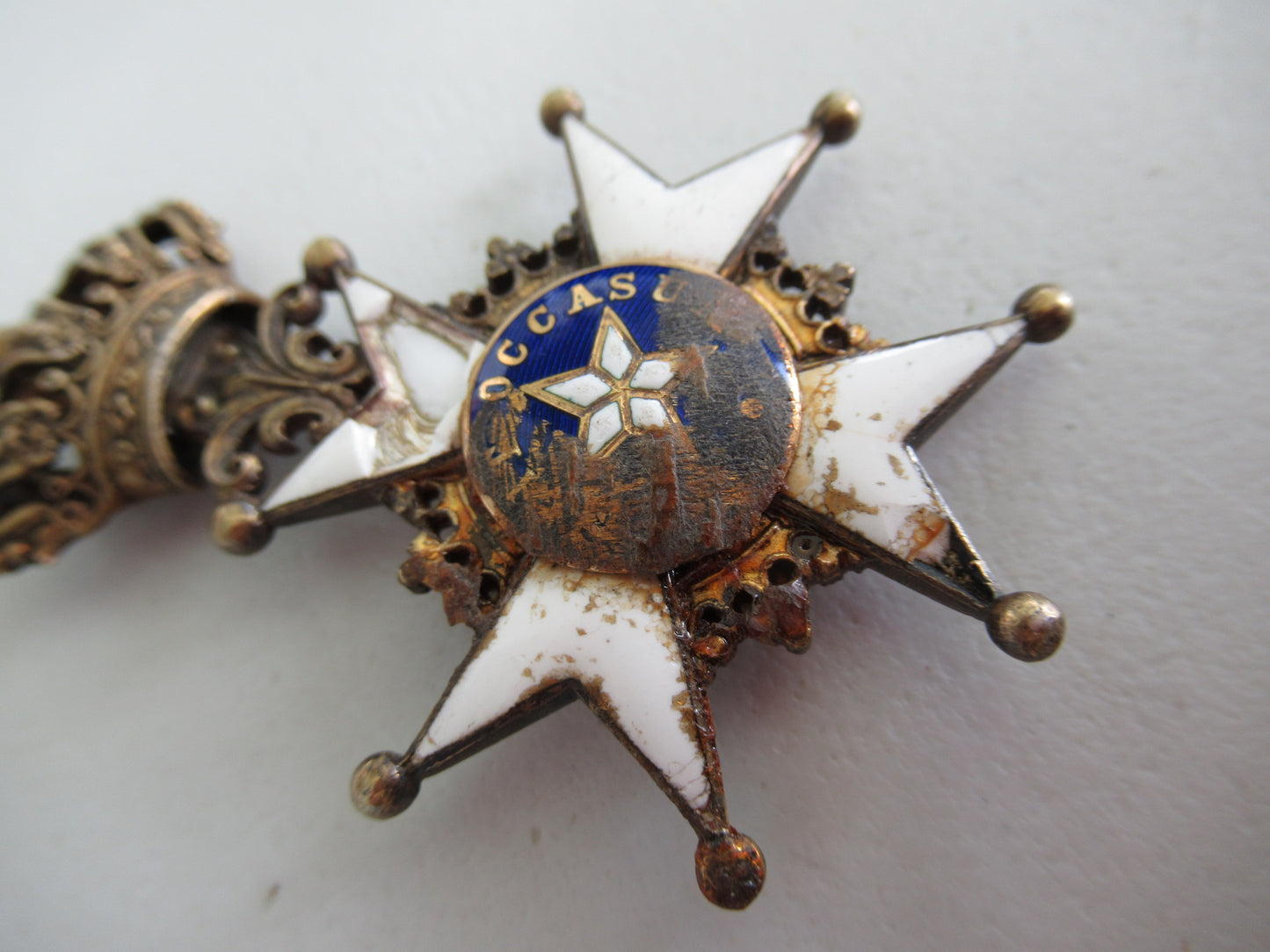 Sweden Order Of The North Star Knight grade. Silver. Some enamel damage.