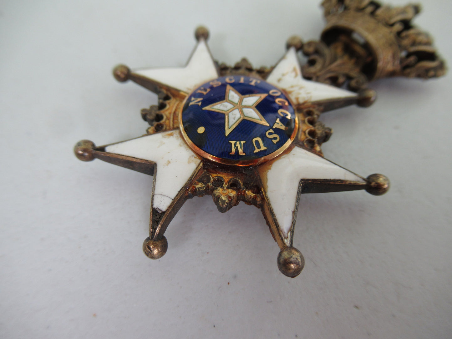 Sweden Order Of The North Star Knight grade. Silver. Some enamel damage.