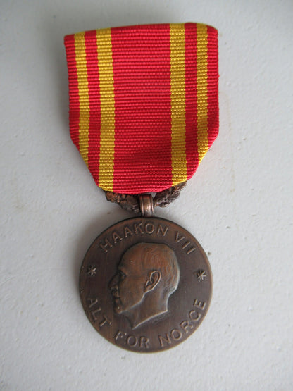 NORWAY HAAKON VII WAR MEDAL 1940-1945. RR!