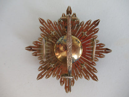 SPAIN ORDER OF NAVAL MERIT GRAND OFFICER BREAST STAR. SILVER. RARE!