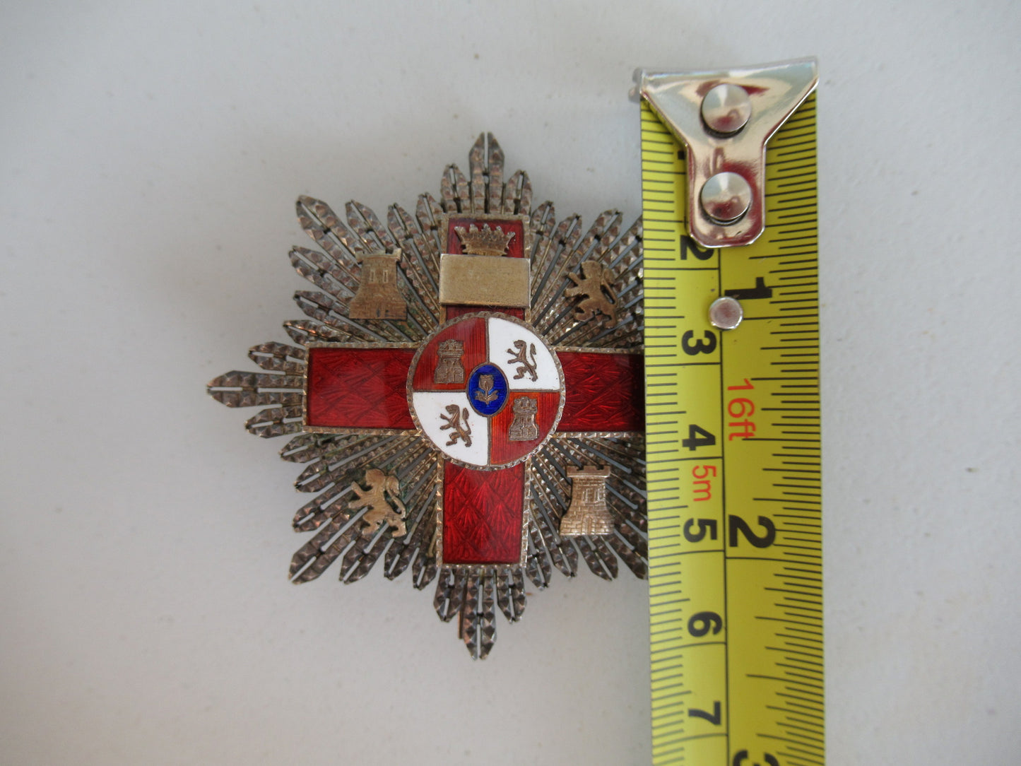 SPAIN ORDER OF MILITARY MERIT GRAND OFFICER BREAST STAR. SILVER. RARE.