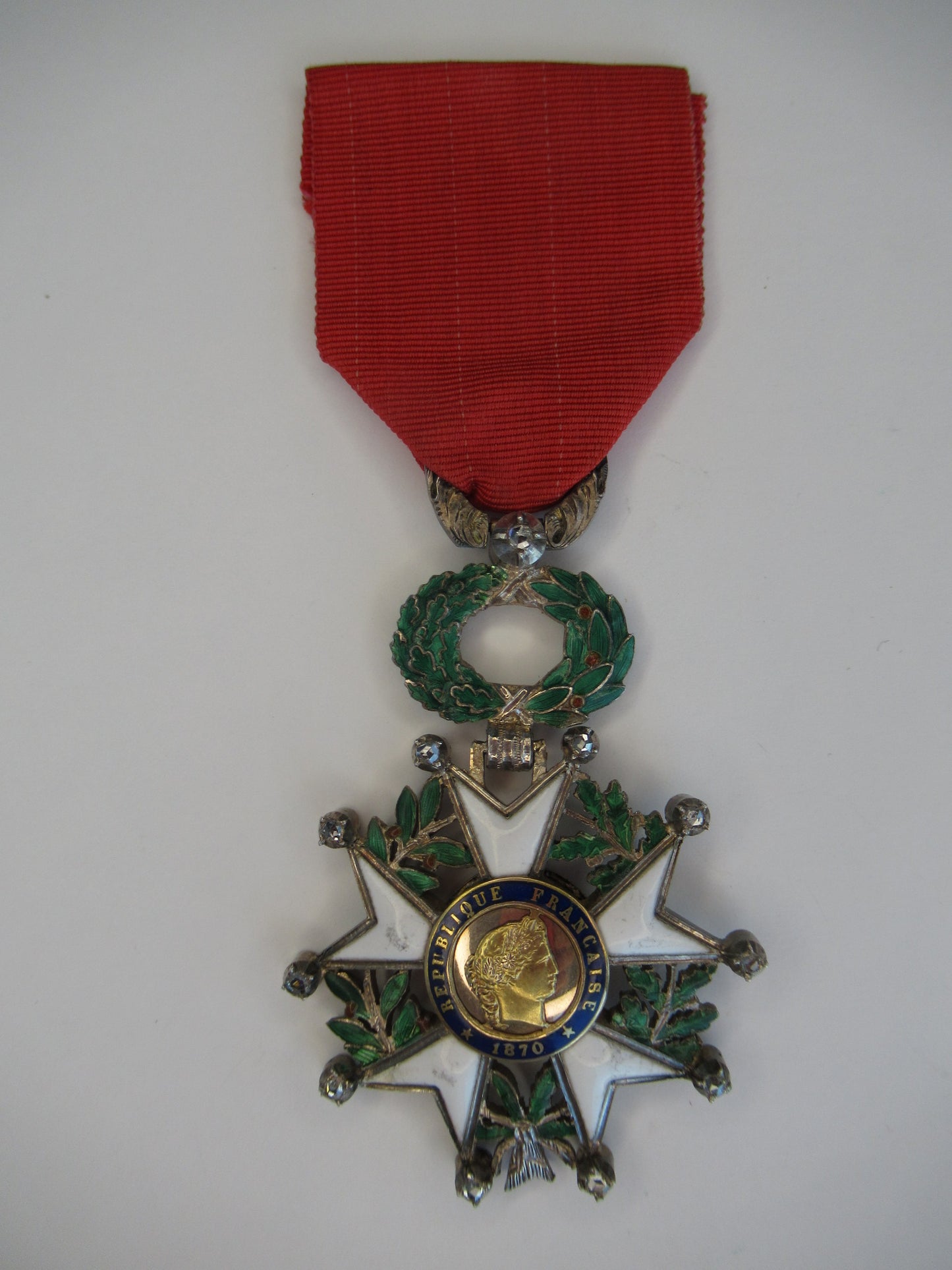 FRANCE ORDER OF THE LEGION OF HONOR OFFICER GRADE. MADE WITH 11 DIAMONDS! RR!!