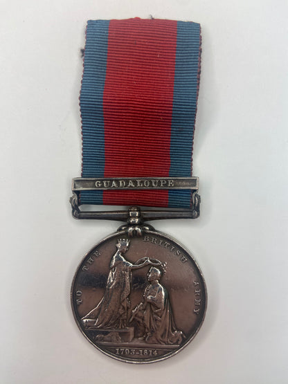 Great Britain Military General Service Medal w/ Guadaloupe Clasp