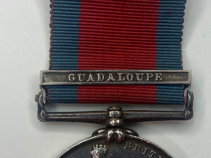 Great Britain Military General Service Medal w/ Guadaloupe Clasp