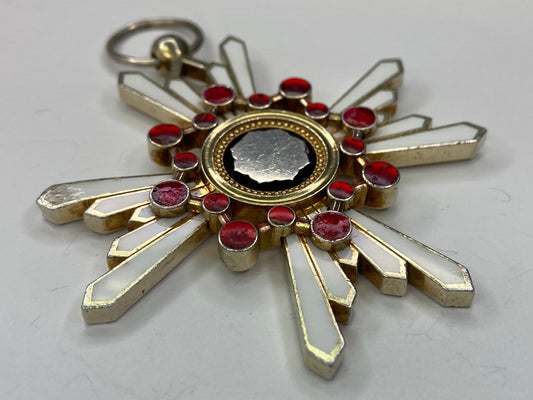 JAPAN ORDER OF SACRED TREASURE GRAND CROSS BADGE. SILVER. MISSING SASH