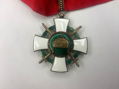 Hungary Order of the Holy Crown Commander Grade, with Swords and War Decoration