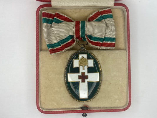 Hungarian Red Cross Medal with Original Case