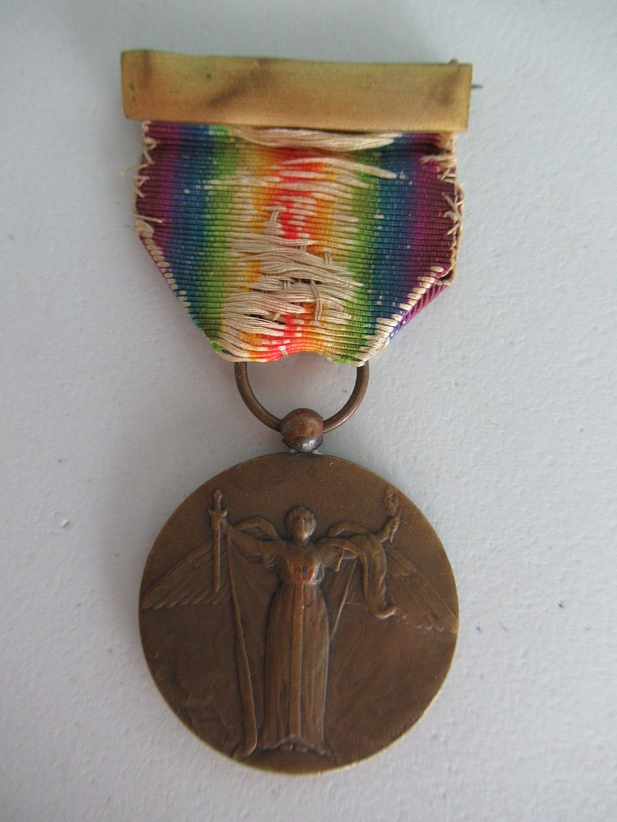 CUBA WWI VICTORY MEDAL. OFFICIAL ISSUE. MARKED. RARE!