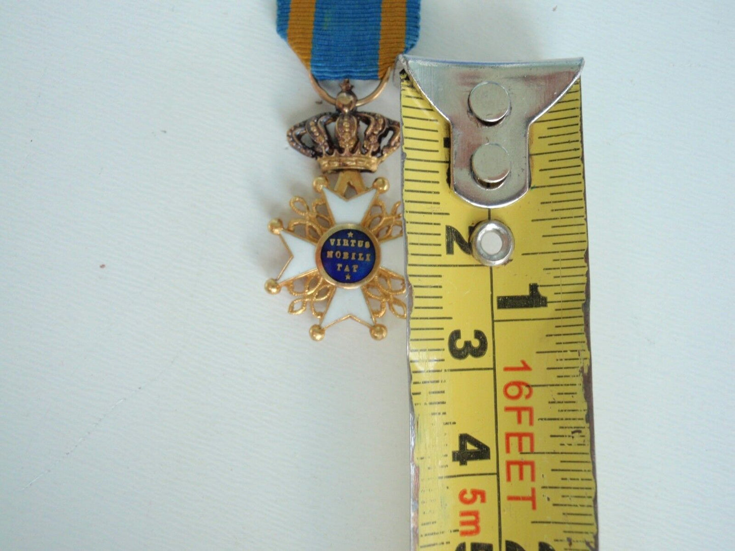 NETHERLANDS ORDER OF THE LION LARGE SIZE MINIATURE MADE IN GOLD VERY RARE. VF+