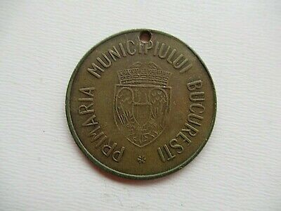 ROMANIA KINGDOM 1940 TOKEN MEDAL GRANTING VETERANS BUCHAREST PRIVILEGE