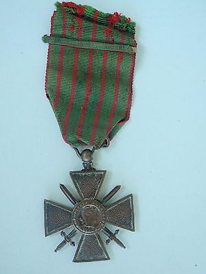 FRANCE WAR CROSS 1914-1918 WITH RIBBON BAR