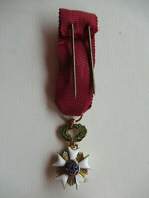 BELGIUM ORDER OF THE CROWN MINIATURE. MADE IN GOLD!  6 GRAMS. VF+