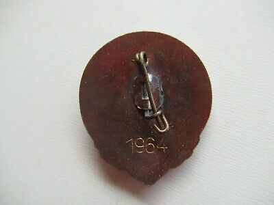 ROMANIA SOCIALIST RPR 1964 JUNIOR TRACK & FIELD CAMPIONSHIP BADGE MEDA