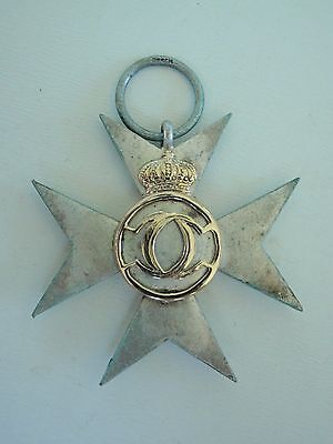 ROMANIA KINGDOM 25 YEAR CIVIL SERVICE CROSS WITH BUTTONS IN GOLD. MADE
