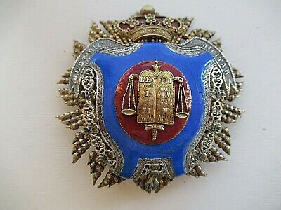 SPAIN JUDICIAL ORDER GRAND CROSS BREAST STAR. SILVER. BLUE ENAMEL. TYPE 1. RARE!